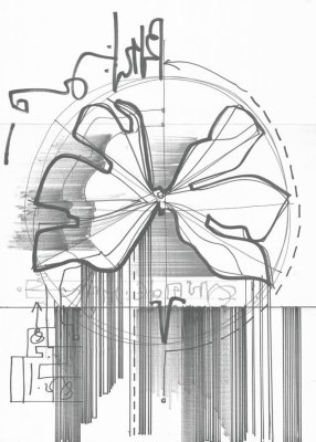 Bogdan Bogdanović, Spomen-područje Jasenovac, diagram, oko 1980.