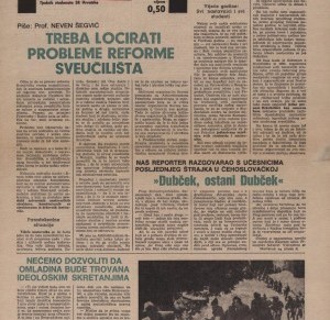 Pero Kvesić: Studentski list u sezoni 1970/71 (memoarski zapisi)