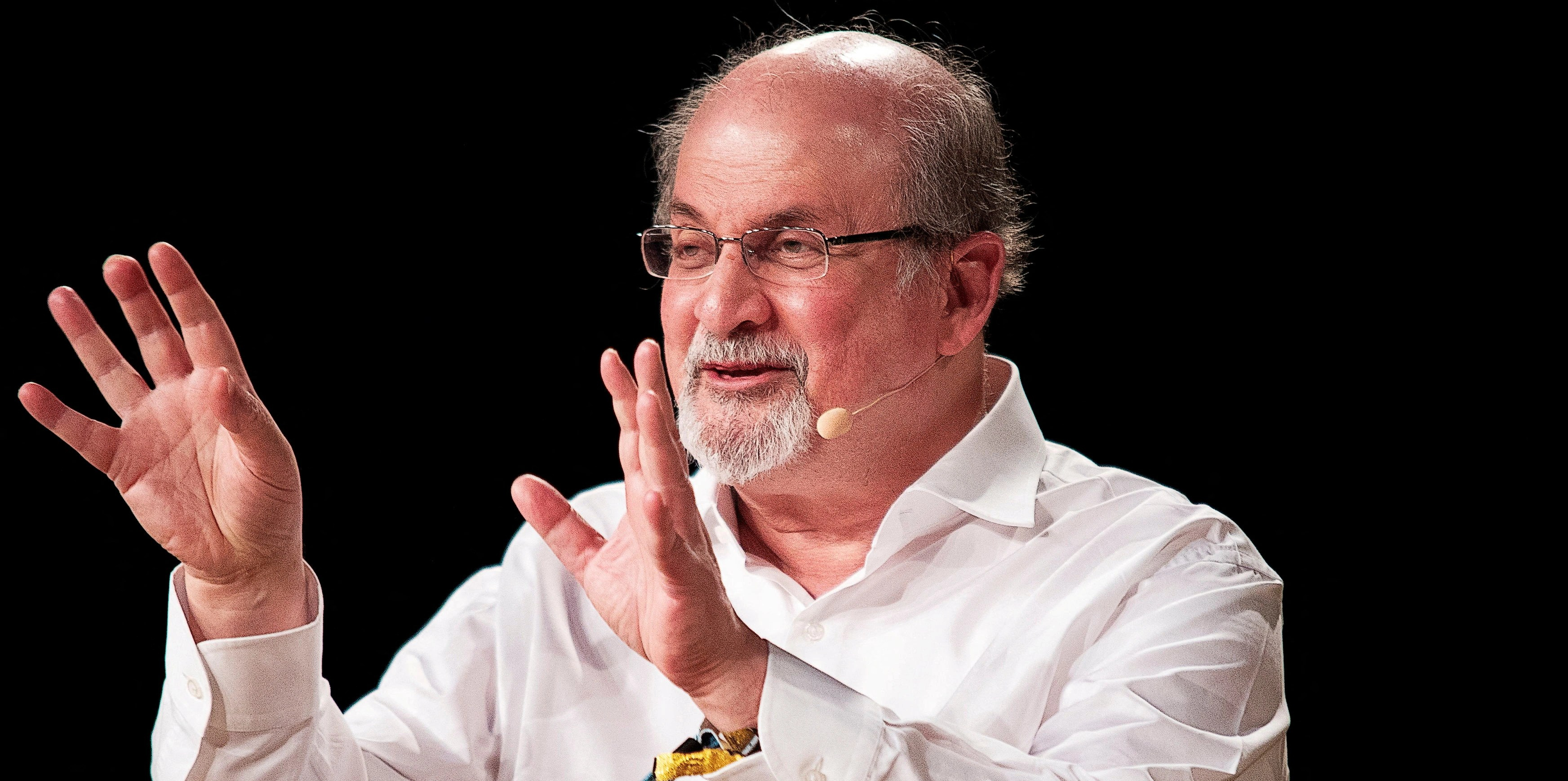 FILE PHOTO: The writer Salman Rushdie interviewed during Heartland Festival in Kvaerndrup