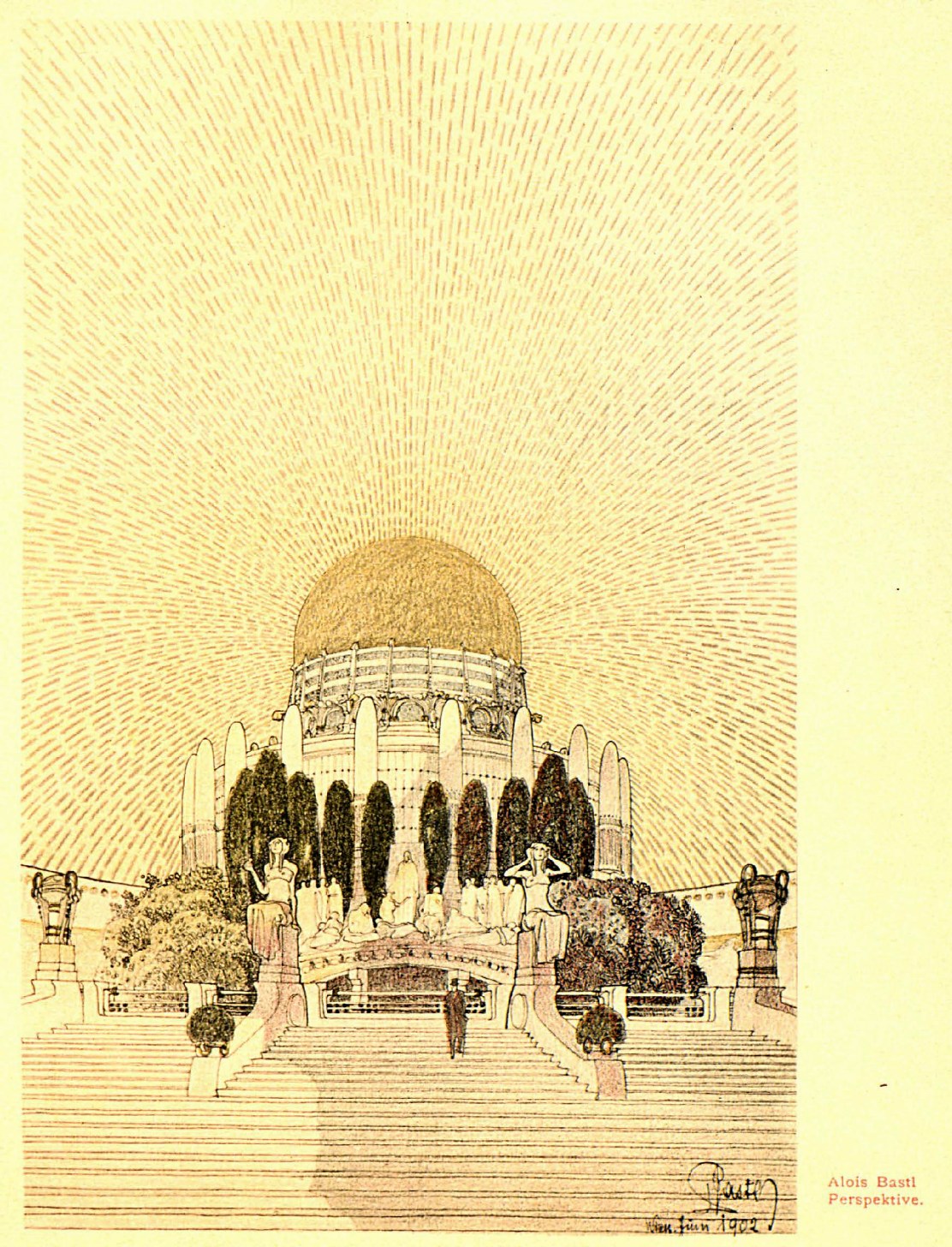 Palača znanstvenih društava za okultizam u Parizu (perspektiva)