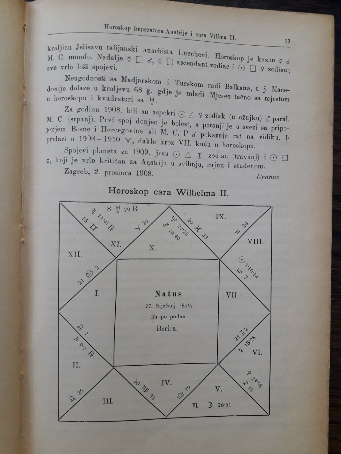 Uranusov Horoskop cara Vilima II.
