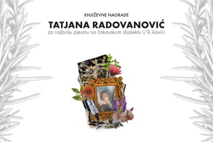 ODABRAN POBJEDNIK KNJIŽEVNE NAGRADE ZA ČAKAVSKU POEZIJU TATJANA&nbsp;RADOVANOVIĆ