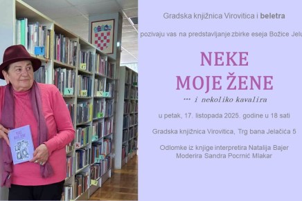 Božica Jelušić: Ne razlikujem ‘ženske’ i ‘muške’ utjecaje, već samo stupanj genijalnosti, jačinu&nbsp;očaravanja